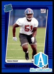 2021 Donruss Press Proof Blue Azeez Ojulari New York Giants #323